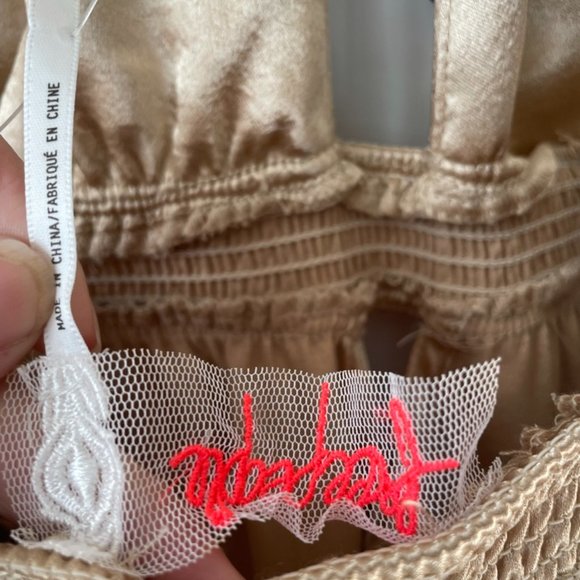 Free People Look Into the Sun Maxi Dress Gold XS NWT - Picture 6 of 8